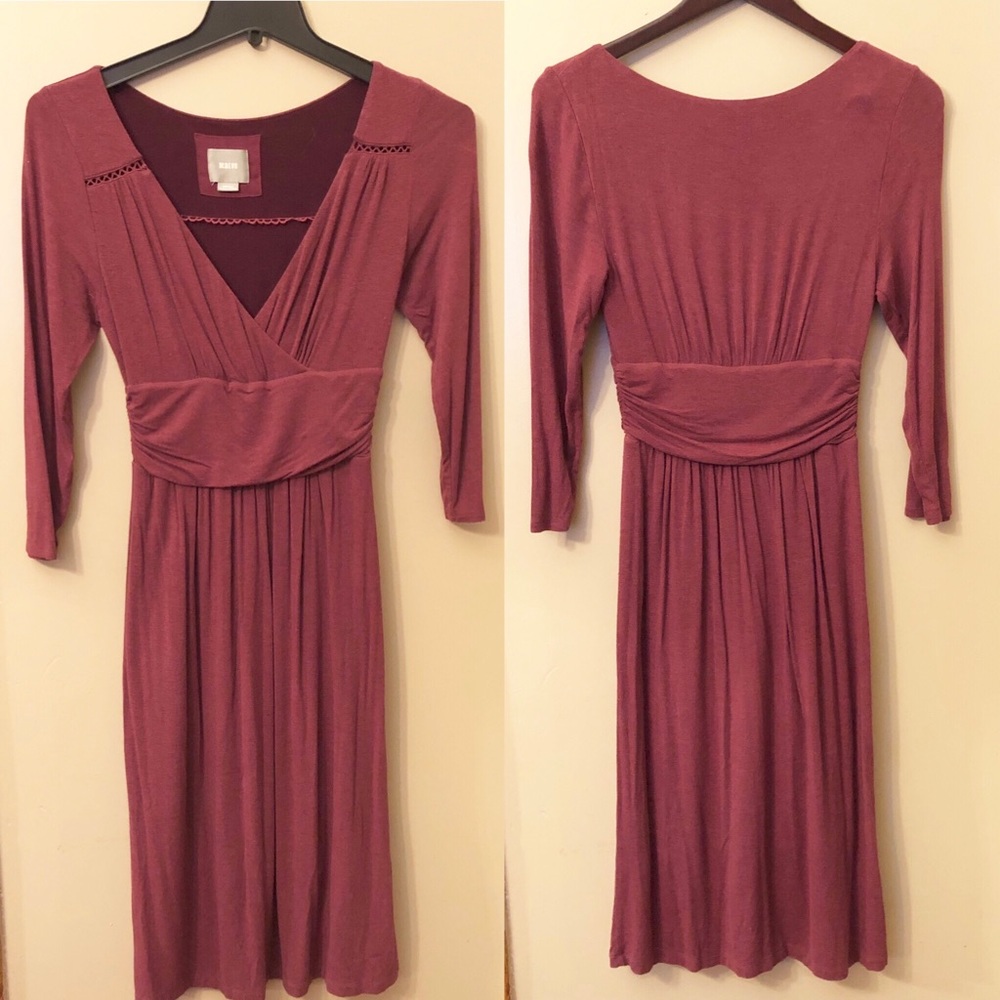 Anthropologie Maeve Maroon‎ Dress